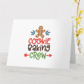 Carte équipe de fabrication de biscuits de Noël (Fleur jaune)