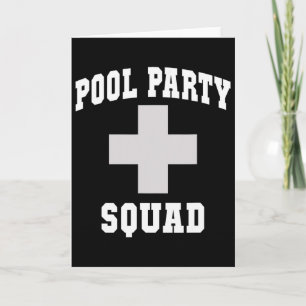 Carte Équipe de fête à la piscine mignonne Papa Croisièr
