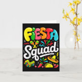 Carte Équipe de fête Cinco De Mayo Faisons la fête Fille (Fleur jaune)