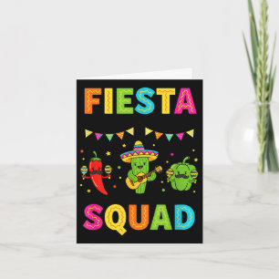 Carte Équipe de fiesta cactus mignon piment poivron enfa