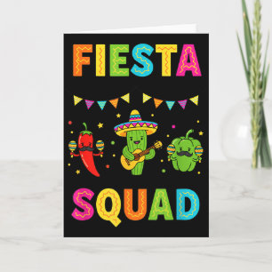 Carte Équipe de fiesta cactus mignon piment poivron enfa