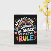 Carte Équipe de garçons après l'école collation jeu règl (Fleur jaune)