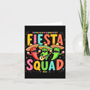 Carte Équipe de la fête Cinco De Mayo Piments Mexicains