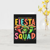 Carte Équipe de la fête Cinco De Mayo Piments Mexicains (Fleur jaune)