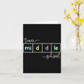 Carte Équipe de l'école intermédiaire professeur d'école (Fleur jaune)