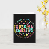 Carte Équipe de l'enseignement spécialisé Équipe de rêve (Fleur jaune)
