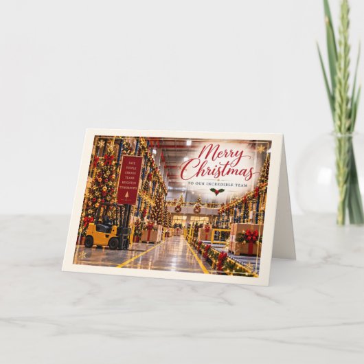 Carte Équipe de l'entrepôt : appréciation de Noël (Devant)