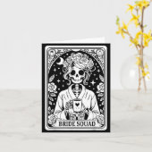 Carte Équipe de mariée squelette mariage enterrement de (Fleur jaune)