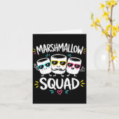 Carte Équipe de marshmallow feu de camp familial (Fleur jaune)