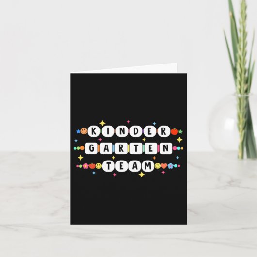 Carte Équipe de maternelle mignonne (Devant)