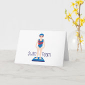 Carte Équipe de natation (Fleur jaune)