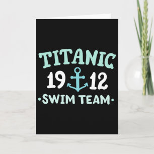 Carte Équipe de natation du Titanic 1912 Paquebot Titani