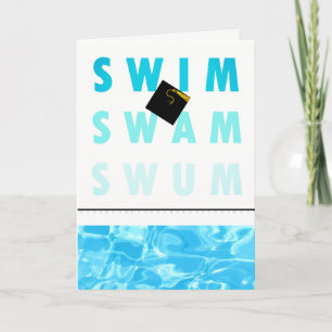 Carte Équipe de natation Swimmer Graduation