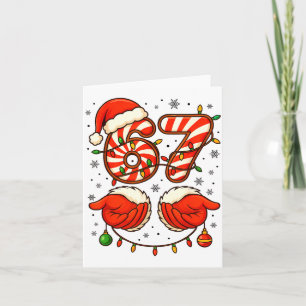 Carte Équipe de Noël 6-7 Drôle 67 Six Sept Mème Xmas 6
