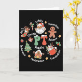Carte Équipe de Noël de kinésithérapie Pt kinésithérapie (Fleur jaune)
