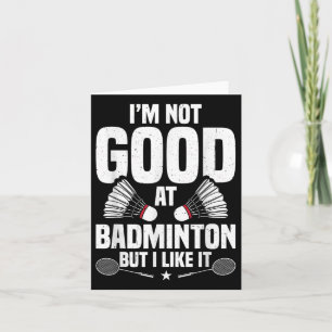 Carte Équipe de passionnés de badminton Entraîneur de na