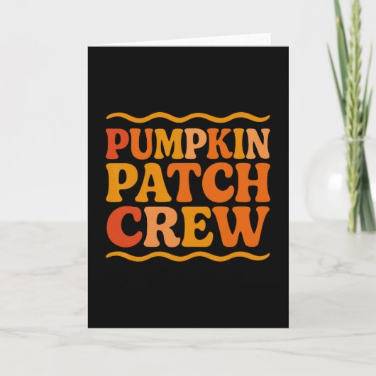 Carte Équipe de patch de citrouille Halloween tenue de f (Devant)