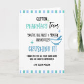 Carte Équipe de pharmacie merci (Devant)