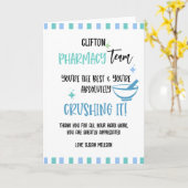 Carte Équipe de pharmacie merci (Fleur jaune)