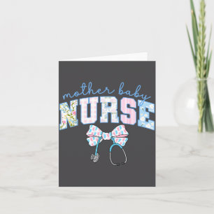 Carte Équipe de puéricultrice Maman Bébé Stéthoscope Ble