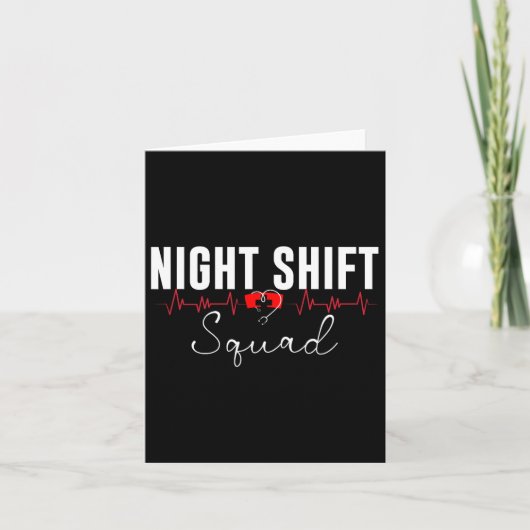Carte Équipe de quart de nuit Shift Shift Night Shift Nu (Devant)