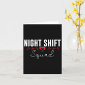 Carte Équipe de quart de nuit Shift Shift Night Shift Nu (Fleur jaune)
