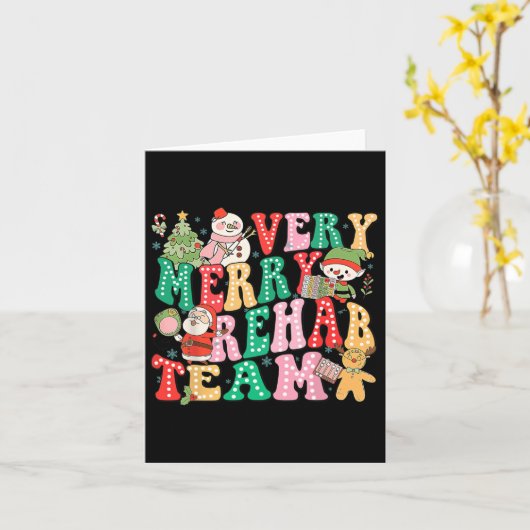 Carte Équipe de réadaptation très joyeuse Thérapie physi (Fleur jaune)