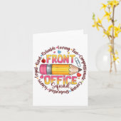 Carte Équipe de réception colorée Appréciation Quot (Fleur jaune)