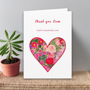 Carte Équipe de remerciement de bureau Saint-Valentin Re