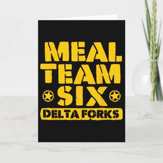 Carte Équipe de repas Six Delta Forks  (Devant)