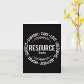 Carte Équipe de ressources Tie Dye Enseignant en éducati (Fleur jaune)