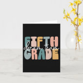 Carte Équipe de rêve de cinquième année Enseignant Super (Fleur jaune)