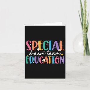 Carte Équipe De Rêve De L'Éducation Spéciale Retour À L'