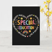 Carte Équipe de rêve de l'enseignement spécialisé Prof A (Fleur jaune)