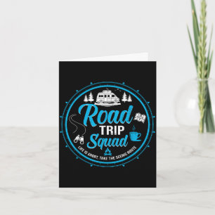Carte équipe de road trip vacances familiales groupe cor