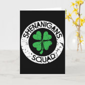 Carte Équipe de Shenanigans Drôle de Saint-Patrick Corre (Fleur jaune)