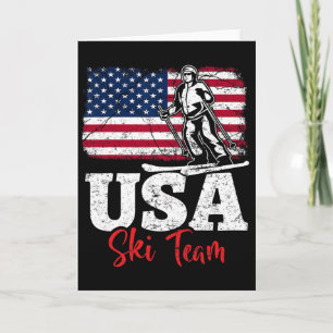 Carte Équipe de ski Usa Amérique Ski Winter Sports Nous