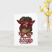 Carte Équipe de soutien Afro Messy Bun Leopard Sickle Ce (Fleur jaune)