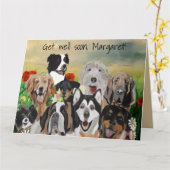 Carte Équipe de soutien aux chiens - Bien s'en sortir bi (Fleur jaune)