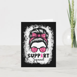Carte Équipe de soutien Nœud sale Guerrière rose Cancer 