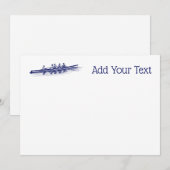 Carte Équipe de sports nautiques Blue Rowing Rowers (Devant / Derrière)