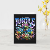 Carte Équipe de Tortues Mignonnes Éclair Électrique Hall (Fleur jaune)