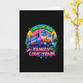 Carte Équipe de train de l'amour Rassemblement Voyage Ré (Fleur jaune)