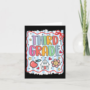 Carte Équipe de troisième année de retour à l'école 3e a