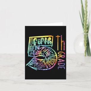 Carte Équipe de typographie de 5e année Enseignant de 5e