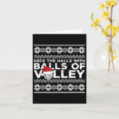 Carte Équipe de volleyball laide doux lumières de Noël S (Fleur jaune)