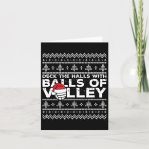 Carte Équipe de volleyball laide doux lumières de Noël S
