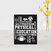 Carte Équipe d'enseignant d'éducation physique Enseignan (Fleur jaune)
