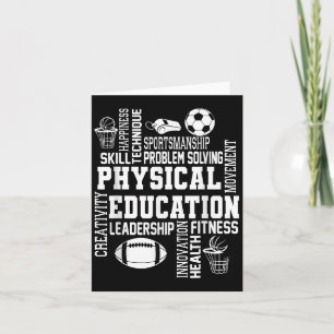 Carte Équipe d'enseignant d'éducation physique Enseignan