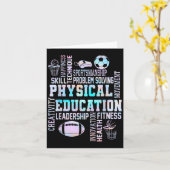 Carte Équipe d'enseignant d'éducation physique Professeu (Fleur jaune)